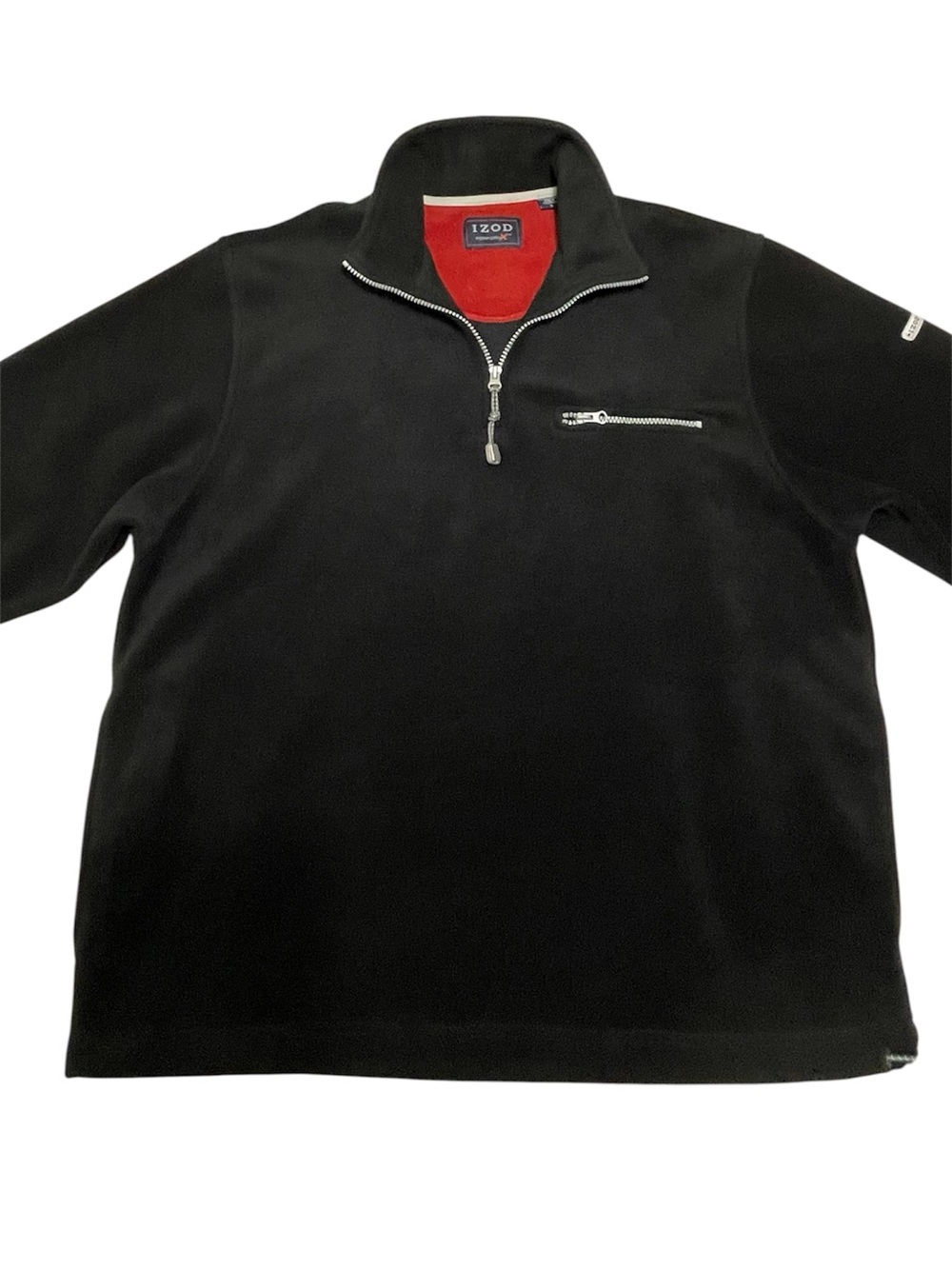 IZOD PerformX Thick Quarter-Zip Fleece Pullover Sweater in Black Men’s size L